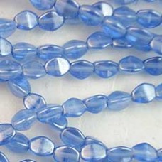 5x3mm Czech Pinch Beads - Luster Sapphire - Pack of 50