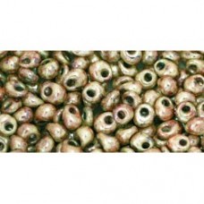 3mm Toho Magatama Drops - Opaque Gold/Smoky Topaz - 12.5gm