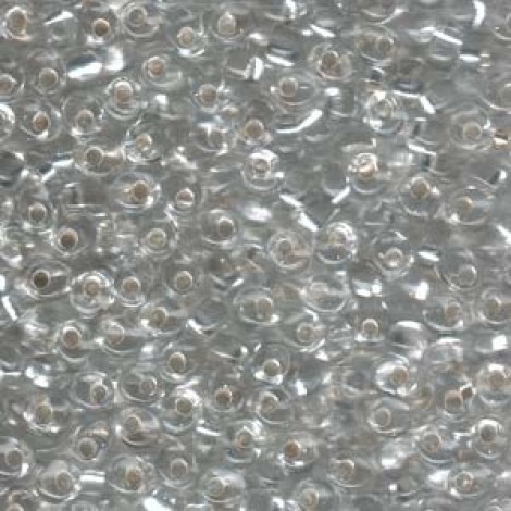 4mm Magatama Silver Lined Crystal Seed Beads