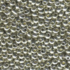 4mm Miyuki Magatama Drop Seed Beads - Metallic Silver