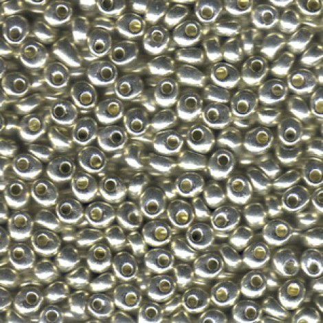 4mm Miyuki Magatama Drop Seed Beads - Metallic Silver