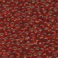 4mm Miyuki Magatama Drop Seed Beads - Silver Lined Ruby - 10gm