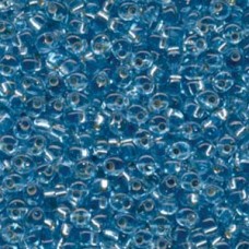 4mm Miyuki Magatama Drop Seed Beads - Silver Lined Aqua - 12gm