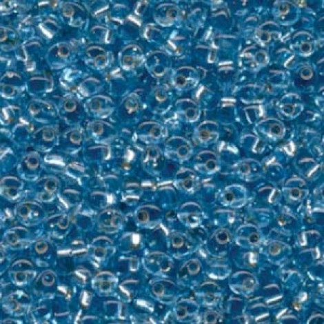 4mm Miyuki Magatama Drop Seed Beads - Silver Lined Aqua