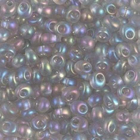 4mm Miyuki Magatama Drops - Trans Light Gray AB - 24gm