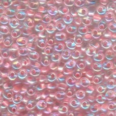 4mm Magatama Salmon Lined Crystal AB Seed Beads - 12gm
