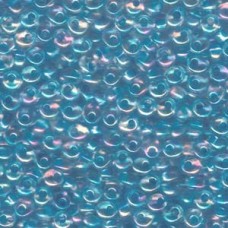 4mm Magatama Aqua Lined Crystal AB Seed Beads - 12gm