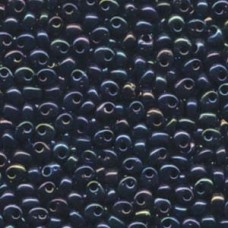 4mm Miyuki Magatama Drop Seed Beads - Metallic Dark Blue Iris - 12gm