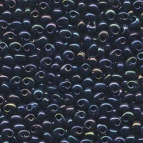 4mm Miyuki Magatama Drop Seed Beads - Met Dk Blue Iris