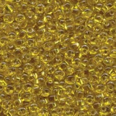 4mm Miyuki Magatama Drop Seed Beads - Silver Lined Yellow - 12gm