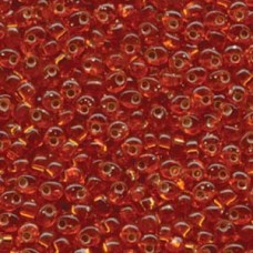 4mm Miyuki Magatama Drop Seed Beads - Silver Lined Tangerine - 12gm
