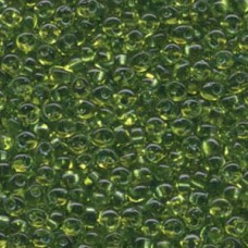 4mm Miyuki Magatama Drops - Spkl Green Lined Chartreuse