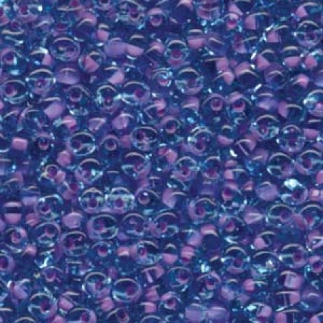 4mm Miyuki Magatama Drops - Lavender Lined Aqua - 12gm