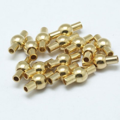 6x13mm (2mm ID) Gold Plated Magnetic Clasp