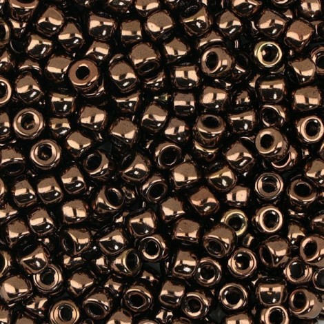5x4mm Czech Matubo Seed Beads - Jet Bronze - 20gm