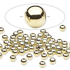 4mm Gold Finished Steel Round Beads