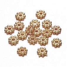 5x1.5mm Gold Plated Alloy Daisy Spacer Beads
