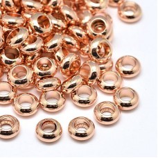 7x3mm Rose Gold Plated Spacers w-3.5mm hole