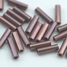 7x2mm Raw Copper Tone Brass Tube Spacer Beads