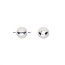 8mm Ultra Silver Plated Round Spacer Beads