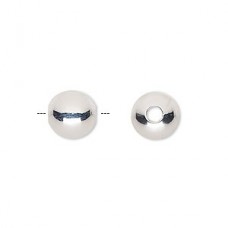 10mm Ultra Silver Plated Round Spacer Beads