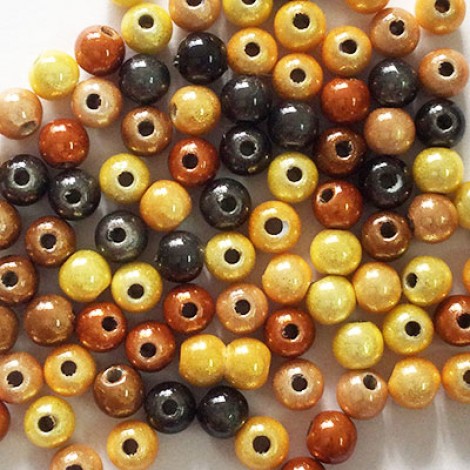 4mm Bumble Bee Miracle Bead Mix