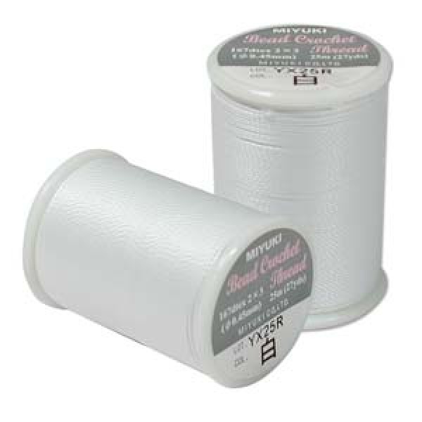 Miyuki Bead Crochet Thread Size White 25m