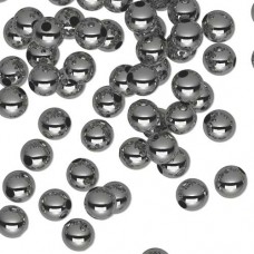 4mm Beadsmith Gunmetal  Plated Smooth Round Beads - 1 gross (144)