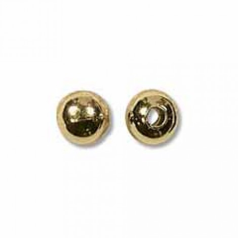 5mm Gold Plated Base Metal Round Spacers