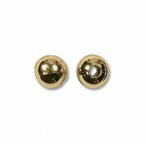 5mm Gold Plated Base Metal Round Spacers - Pack of 72