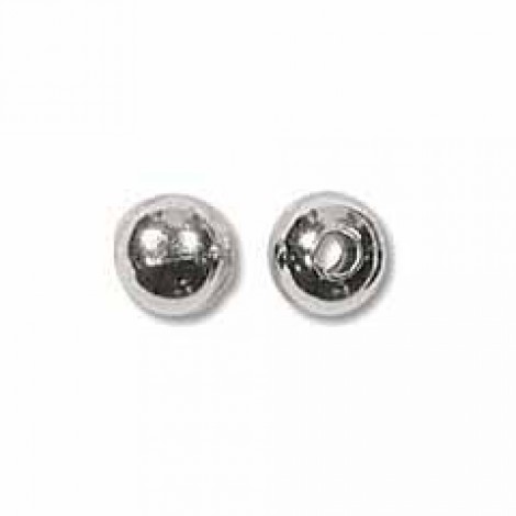 5mm Silver Plated Base Metal Round Spacers
