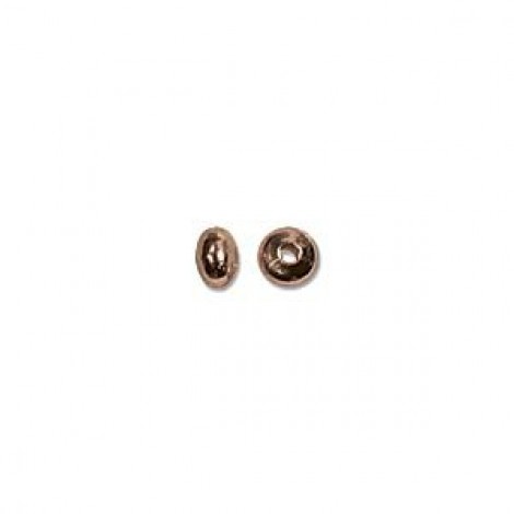3x2mm Copper Plated Metal Rondelle Spacer Beads