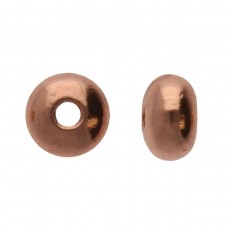 3x2mm Copper Plated Metal Rondelle Spacer Beads - 1 gross (144)