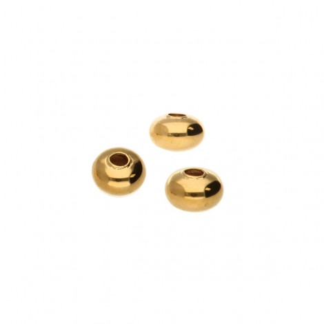 3x2mm Gold Plated Rondelle Spacer Beads - Pack of 72 3x2mm Gold Plated Rondelle Spacer Beads - Pack of 72