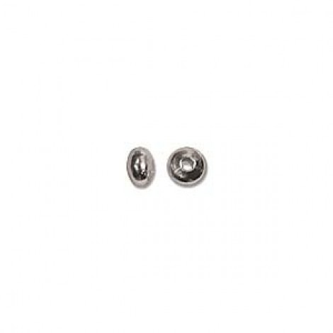 3x2mm Silver Plated Rondelle Spacer Beads