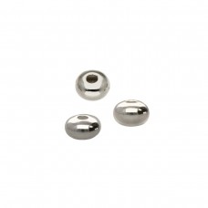 3x2mm Silver Plated Rondelle Spacer Beads - Pack of 1 gross (144)
