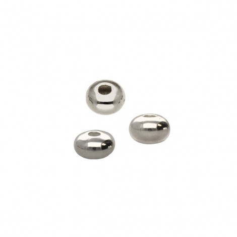 3x2mm Silver Plated Rondelle Spacer Beads - Pack of 1 gross (144) 3x2mm Silver Plated Rondelle Spacer Beads - Pack of 1 gross (144)