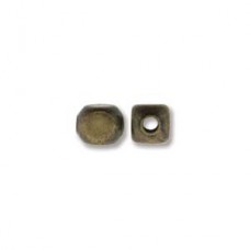 5mm Antique Brass Plated Metal Cube Bead Spacers - Pack of 72