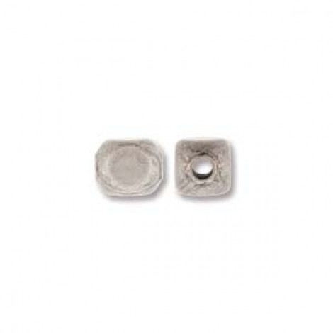 5mm Antique Silver Plated Metal Cube Bead Spacers - Pack of 72