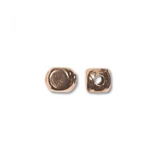 5mm Beadsmith Square Copper Plated Spacer Beads - Pack of 24