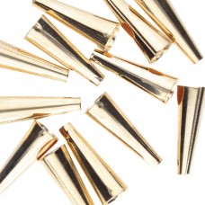 19.1mm Beadsmith Metal Elements Metal Cones - Pack of 24 - Gold Plated