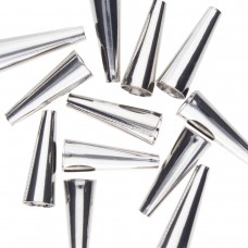 19.1mm Beadsmith Metal Elements Metal Cones - Pack of 24 - Silver Plated