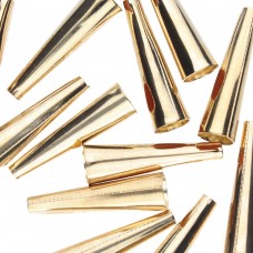 24.6mm Beadsmith Metal Elements Metal Cones - Pack of 24 - Gold Plated