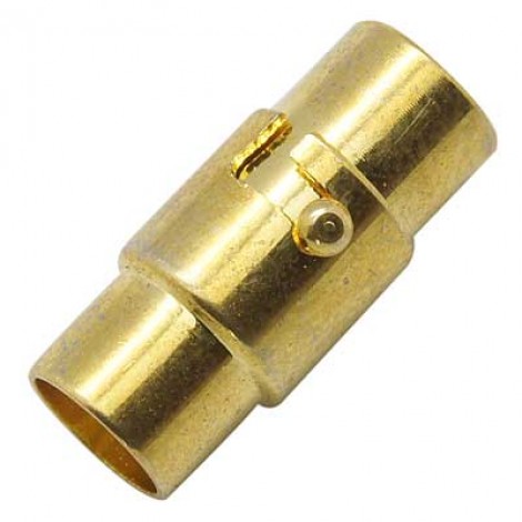 15mm Magnetic Locking Gold Plated Clasps with 3mm hole