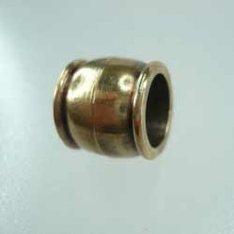 Round Magnetic Clasp for 10mm Cord - Antique Brass