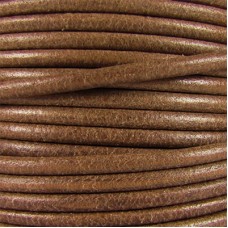 3mm Mediterranean Leather Round Cord - Taupe