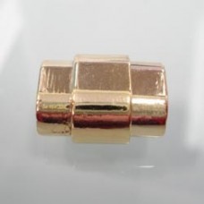 15x20mm (11x7mm ID) Gold Plated Magnetic Clasp for Licorice Leather