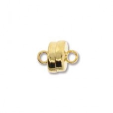 6x7mm Round Magnetic Clasps - Gold Plated - Pack of 2