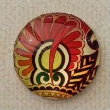 25mm Art Glass Backed Cabochons - Mod 60's Design 2 - Each