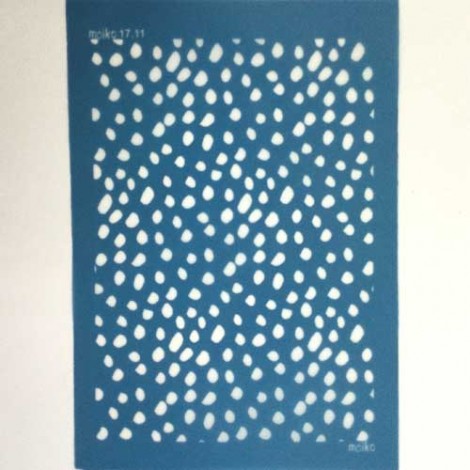 Moiko Silk Screen - 74x105mm - Design 17.11 - Raindrops